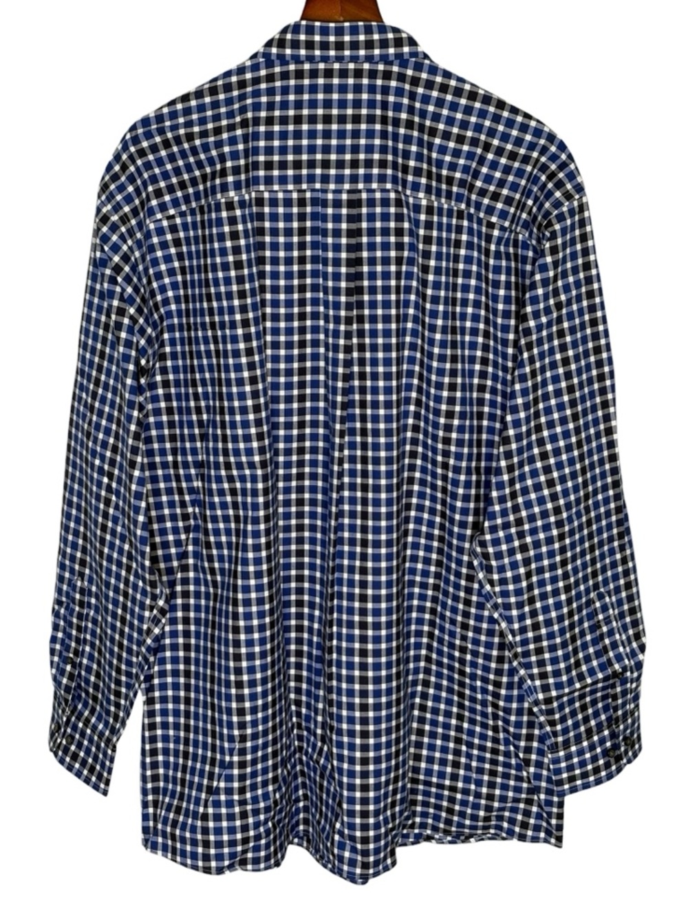 NWT Jos A Bank Traveler Collection Blue Gingham Check Dress Shirt • 2X • $100 - Picture 6 of 13